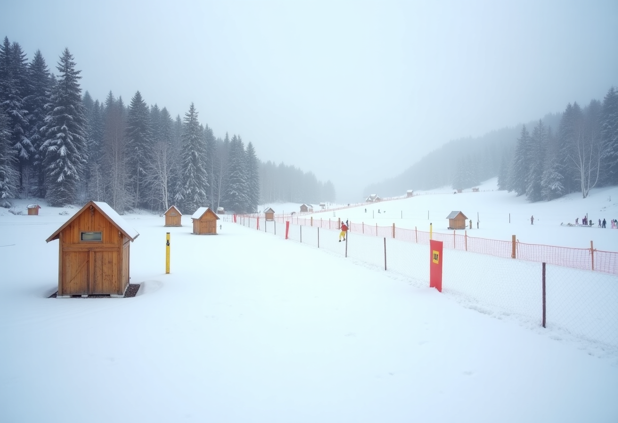 Atleti norvegesi in azione durante il Sesongstart di biathlon