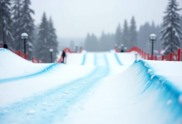 Atleta in azione durante una gara di snowboard cross