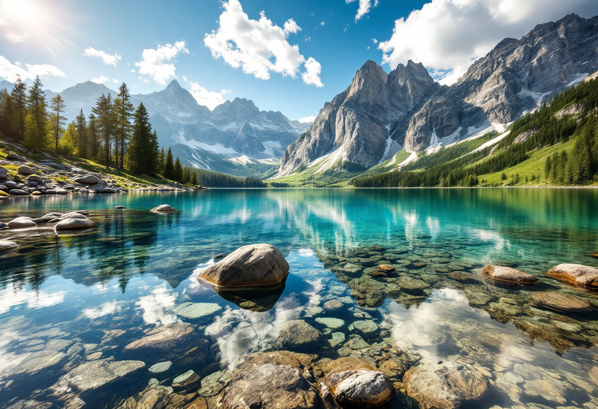 Panorama di un campeggio immerso nella natura slovena