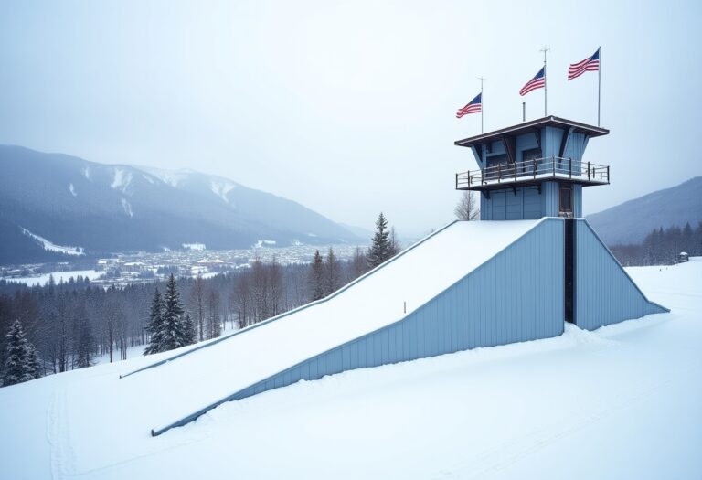 Atleti in azione durante la Coppa del Mondo di salto a Lillehammer