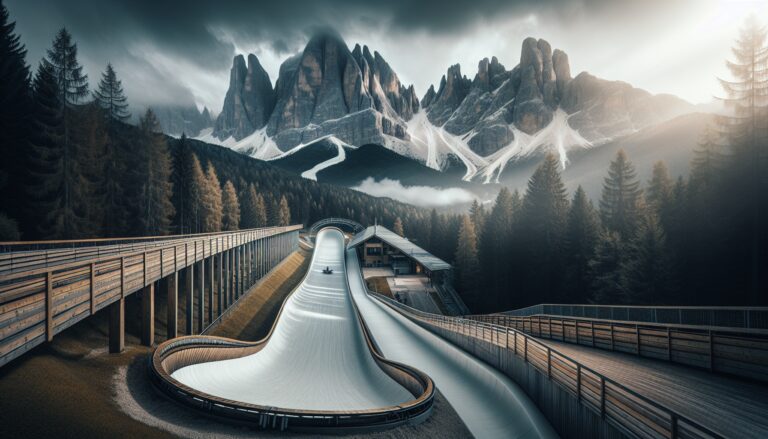 Pista da bob a Cortina 2026 in fase di costruzione