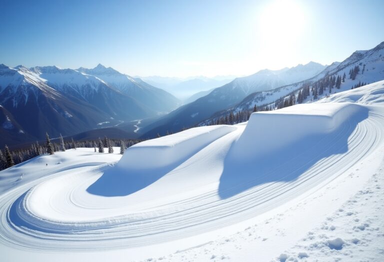 Atleti in azione durante una gara di snowboard cross