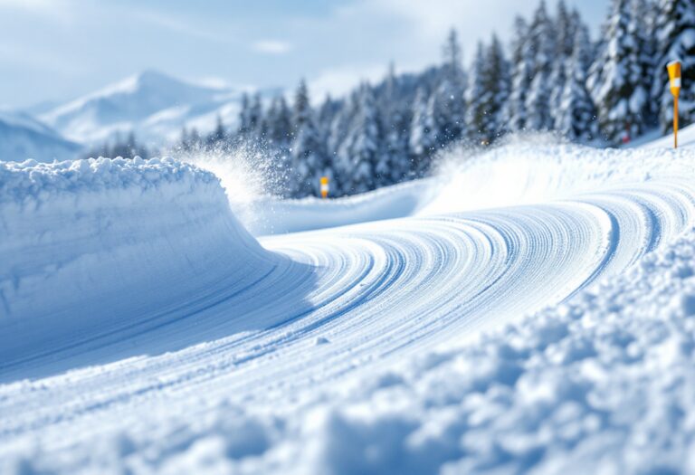 Atleti in azione durante una gara di snowboard cross