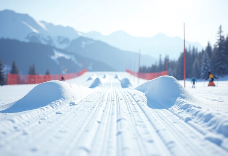 Atleti in azione durante una gara di snowboard cross