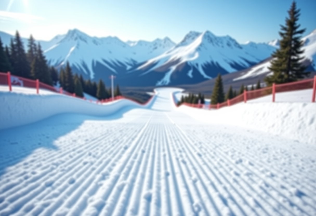 Atleti in azione durante una gara di snowboard cross