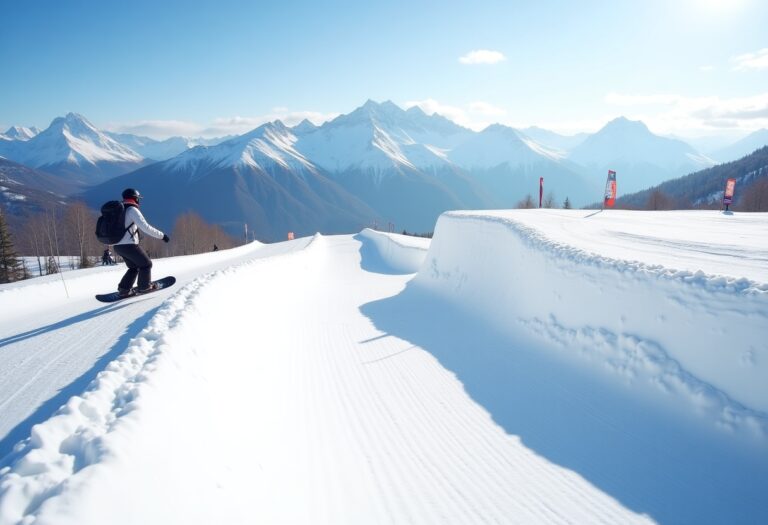 Atleti in azione durante le gare di snowboard cross in Engadina