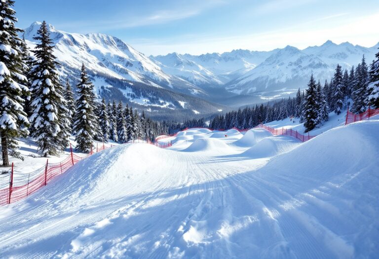 Atleti in azione durante una gara di snowboard cross in Italia