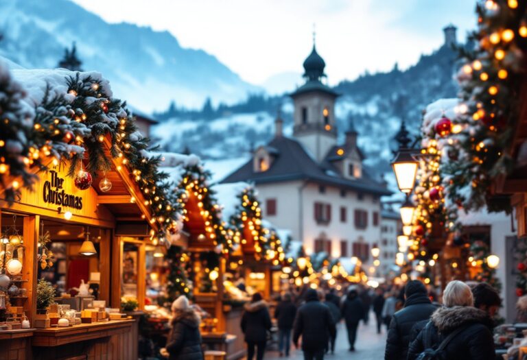 Mercatini di Natale a Bressanone con luci e decorazioni