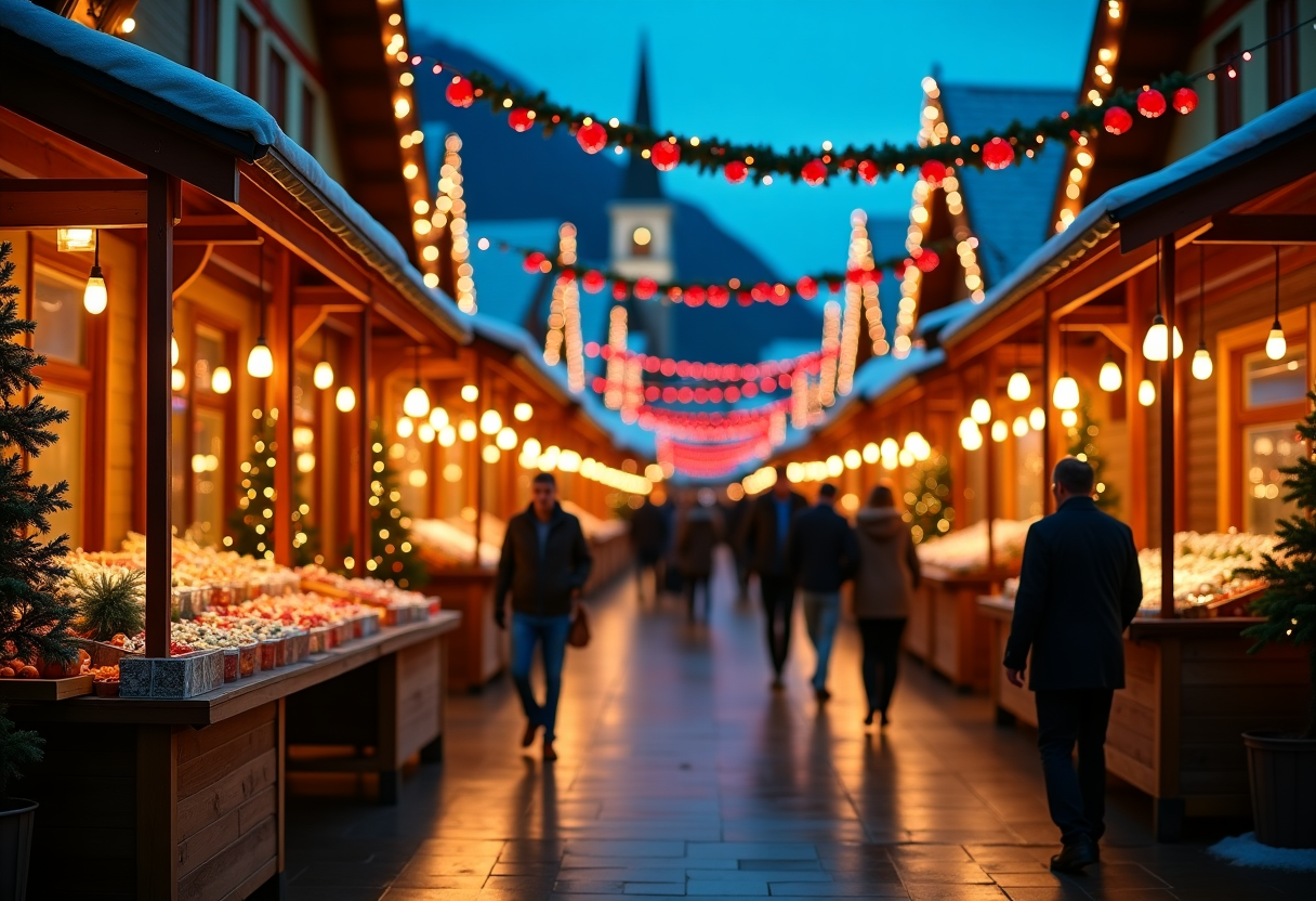 Immagine del Christmas Village ad Arcore durante il Natale