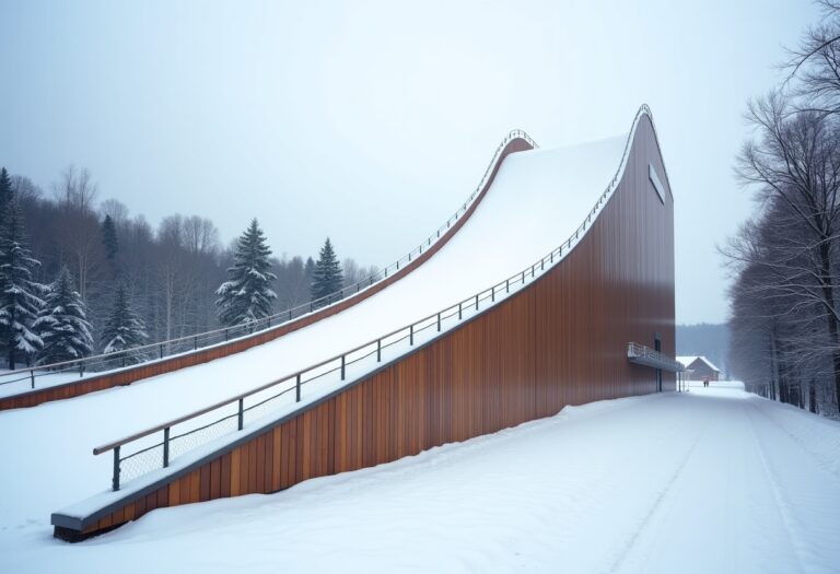 Trampolino per il salto con gli sci in costruzione a Willingen