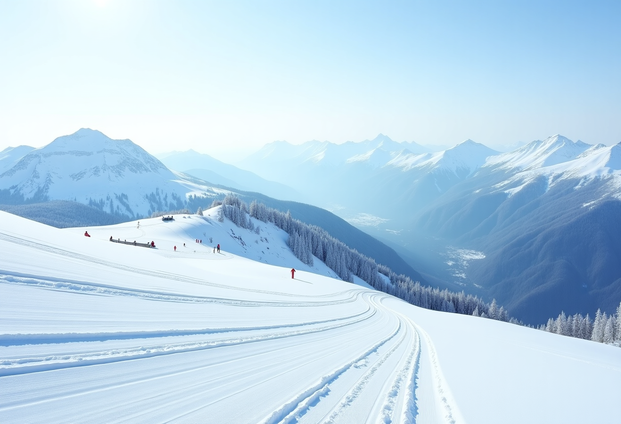 Atleti in preparazione per la stagione di biathlon in Val Martello