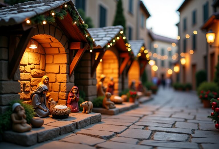 Rappresentazione del presepe vivente a Matera con attori locali