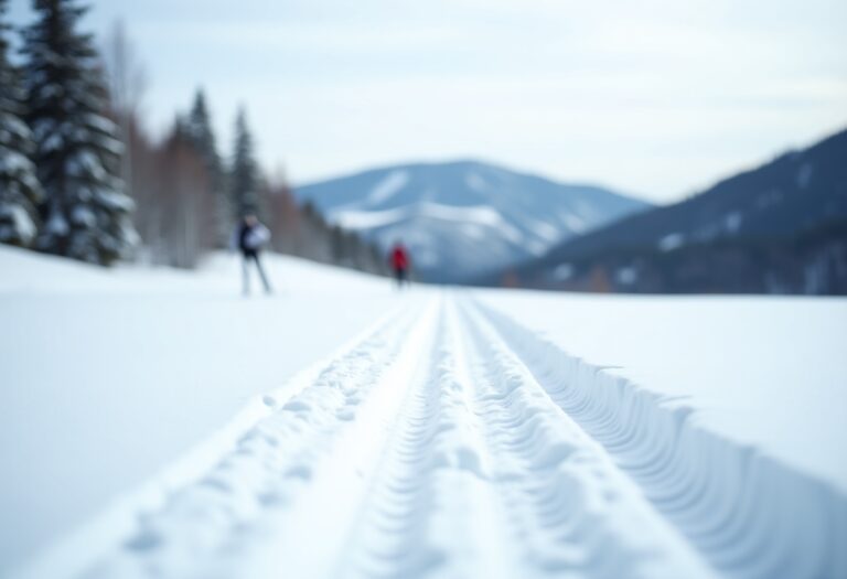 Sciatori di fondo in azione durante la stagione invernale