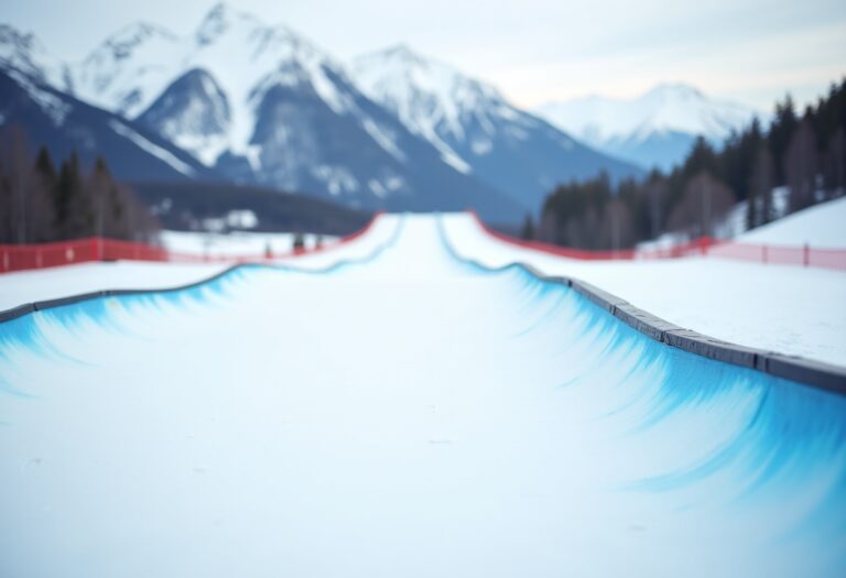 Atleti in azione durante una gara di snowboard cross