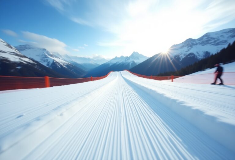 Atleti in azione durante una gara di snowboard cross