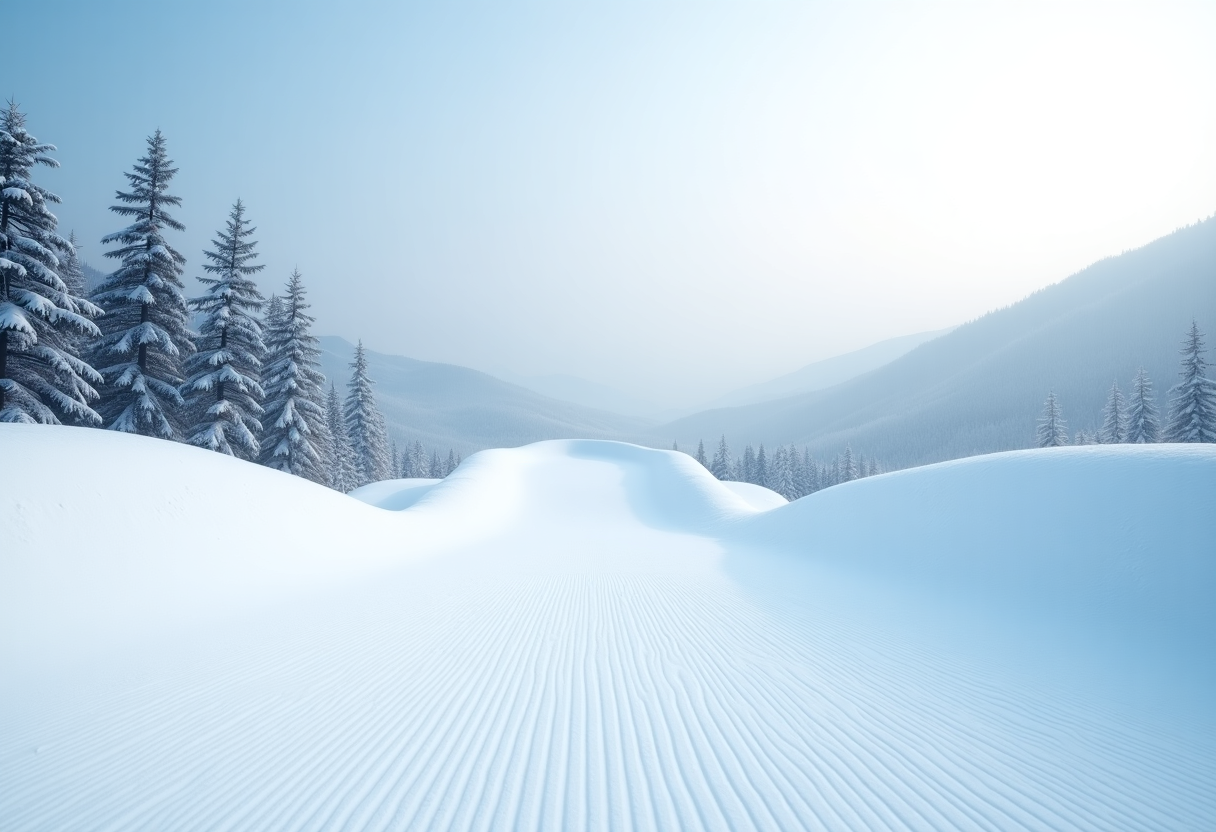 Atleta in azione durante una gara di snowboard cross in Italia