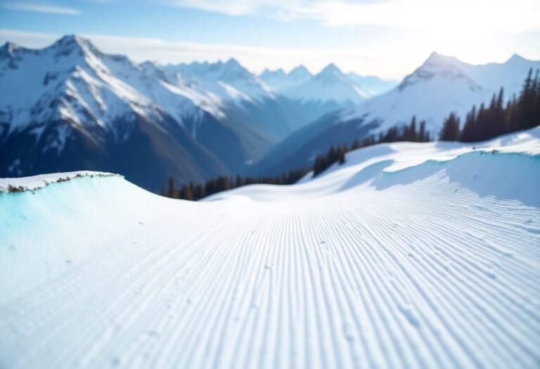 Atleta in azione durante una gara di snowboard cross in Italia