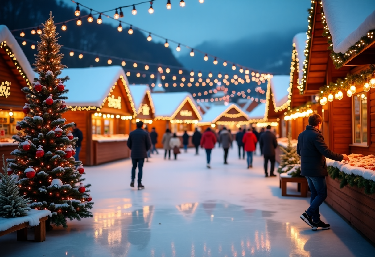 Atmosfera magica del villaggio di Natale a Cavenago Brianza