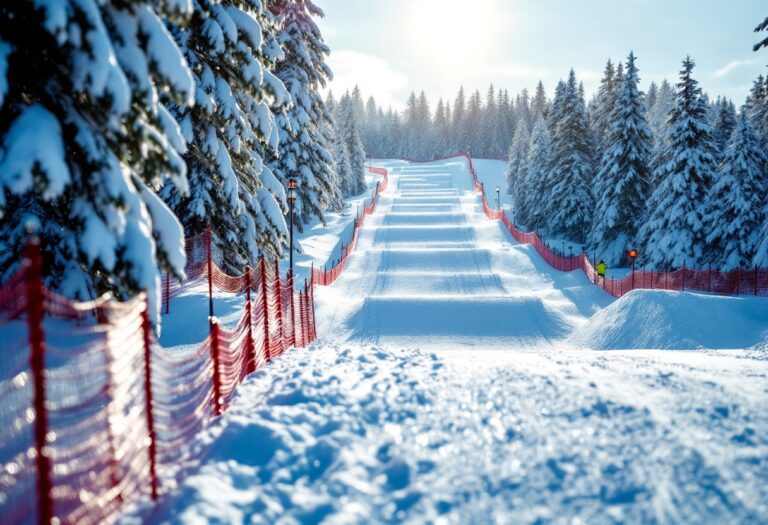 Atleta in azione durante una gara di snowboard cross