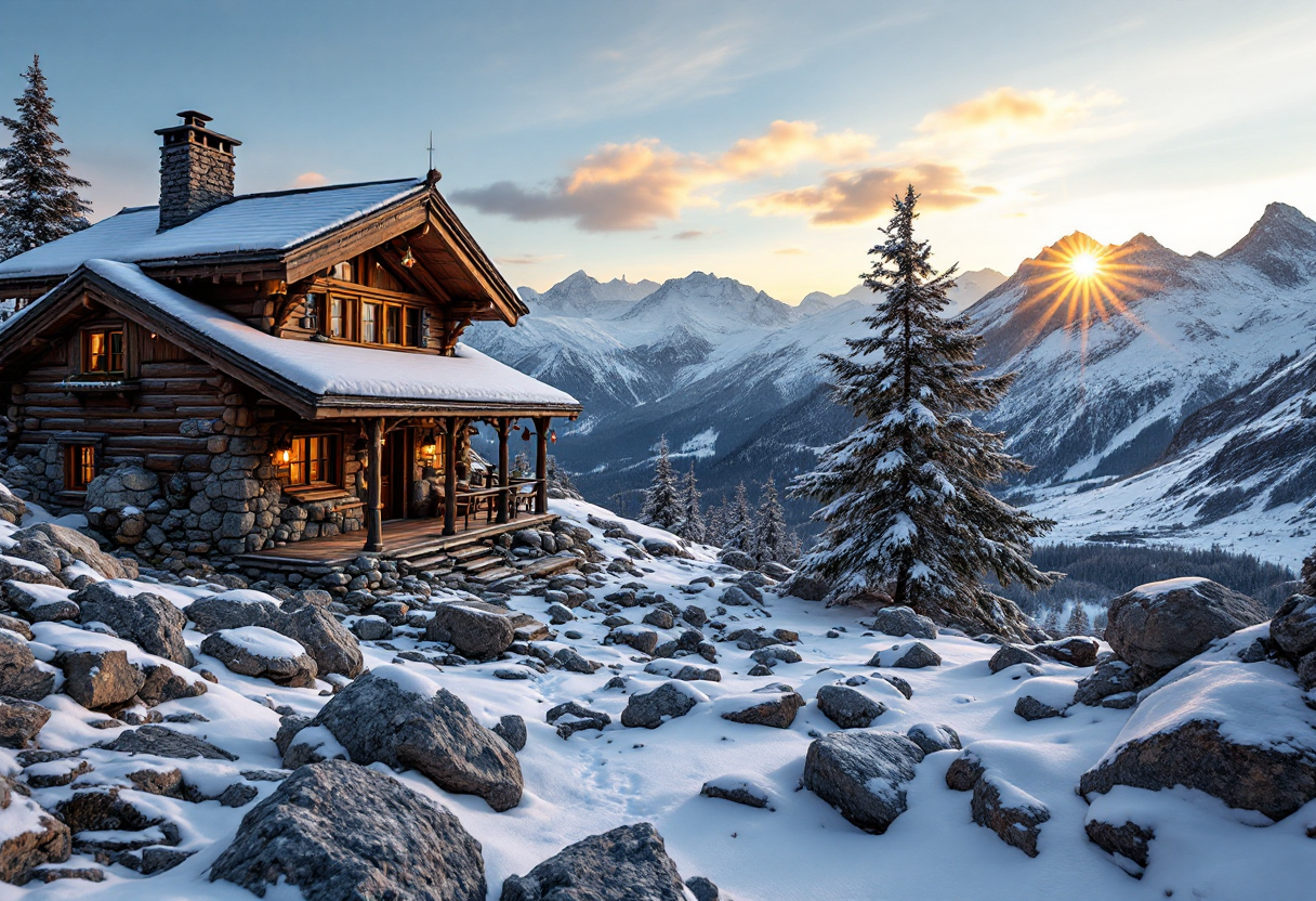 Cenone festivo nei rifugi delle Orobie con vista montagna