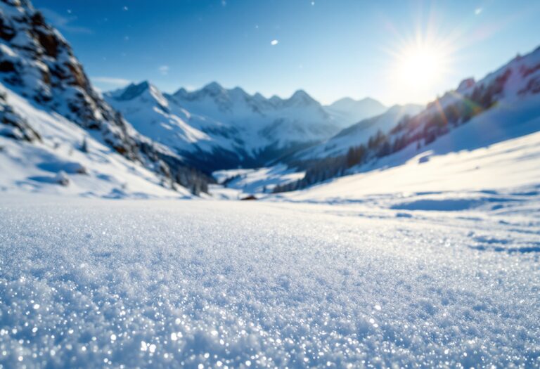 Scena invernale con persone che praticano sport sulla neve