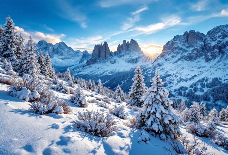 Cortina d'Ampezzo durante l'inverno con eventi culturali