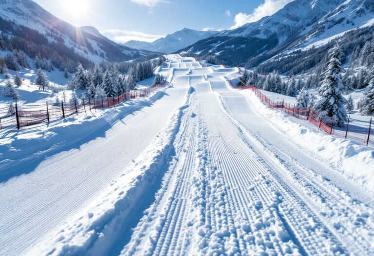 Atleta in azione durante una gara di snowboard cross