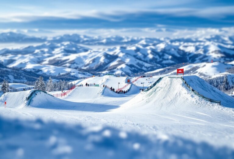 Atleti in azione durante una gara di snowboard cross