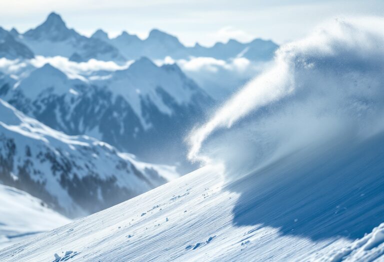 Atleta in azione durante una gara di snowboard cross