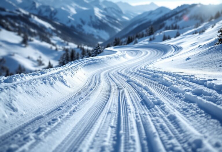 Atleta in azione durante una gara di snowboard cross