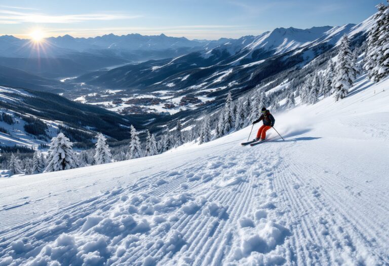 Federica Brignone durante la prova cronometrata a Beaver Creek