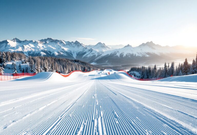 Atleti in azione durante una gara di snowboard cross