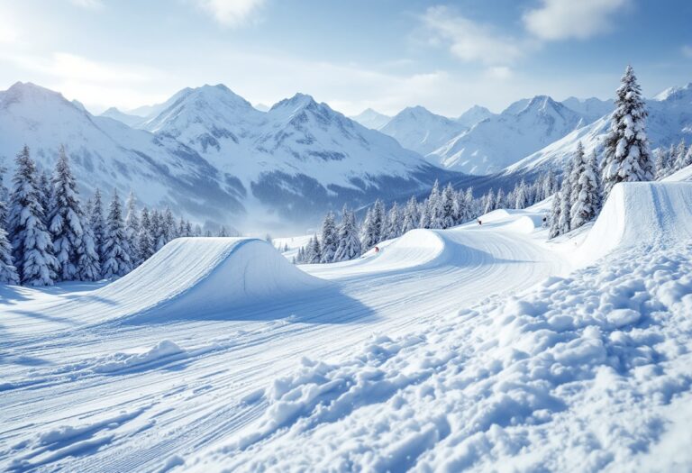 Atleti in gara durante una competizione di snowboard cross