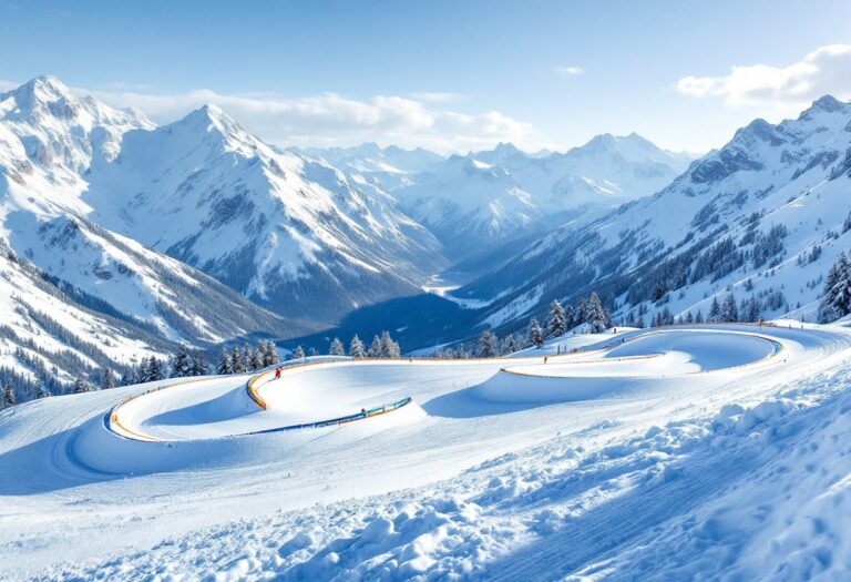 Atleti in azione durante una gara di snowboard cross