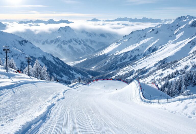 Atleti in azione durante una gara di snowboard cross