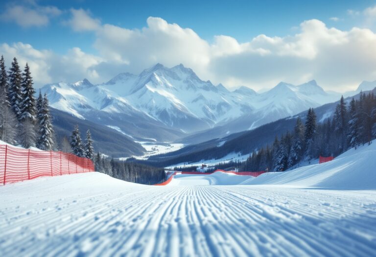 Atleti in azione durante una gara di snowboard cross