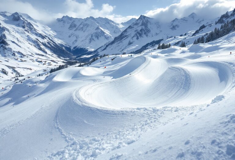 Atleti in azione durante una gara di snowboard cross a Davos