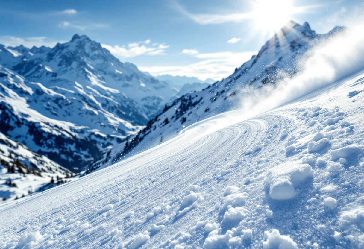 Atleti in azione durante una gara di snowboard cross