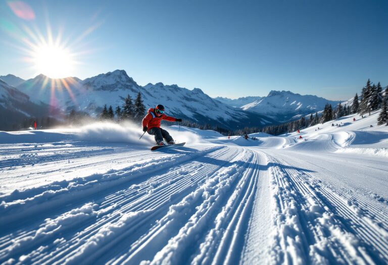 Atleti in azione durante una gara di snowboard cross