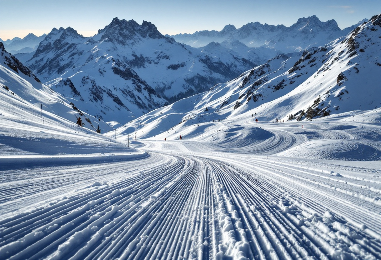 Immagine della pista Stelvio durante un weekend di gare