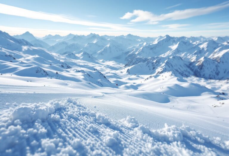 Panorama di Livigno in preparazione per le Olimpiadi 2026