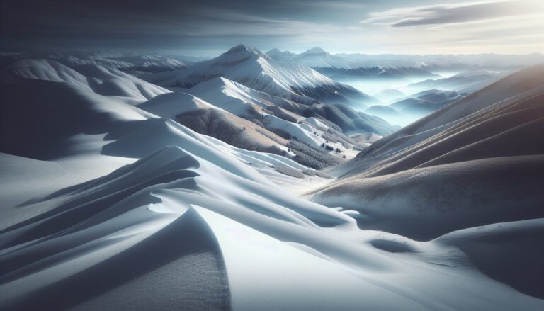 Vista panoramica del Monte Catria innevato