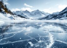 Pattinatori sulla pista di Sestriere durante l'inverno