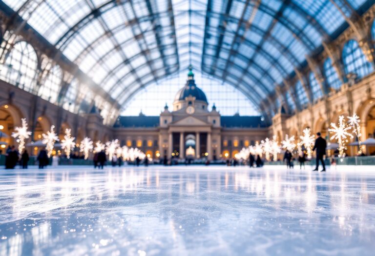 Pattinatori su ghiaccio al Grand Palais di Parigi