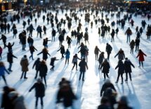 Pista di pattinaggio sul ghiaccio a Ladispoli durante le festività