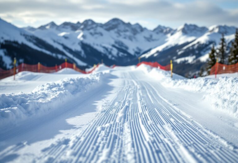 Atleta in azione durante una gara di snowboard cross