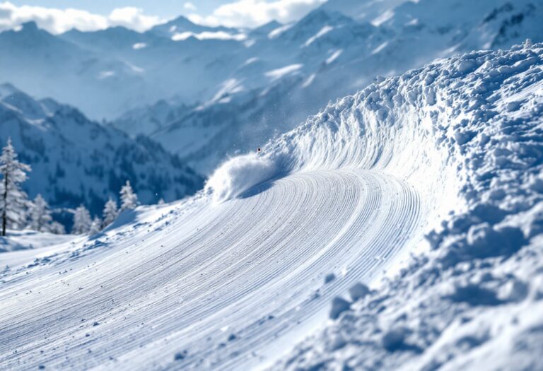 Atleta in azione durante una gara di snowboard cross