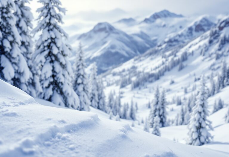 Sciatore e snowboarder in azione su una pista innevata