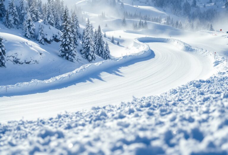 Atleta in azione durante una gara di snowboard cross