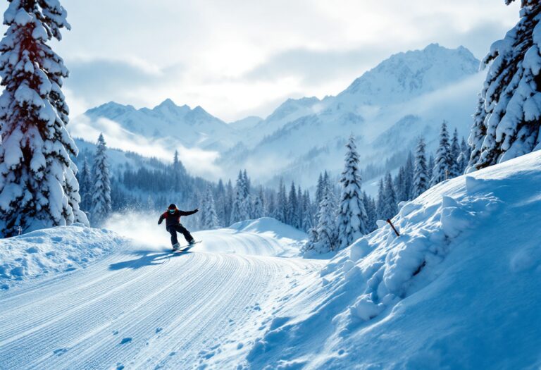 Atleti in azione durante una gara di snowboard cross